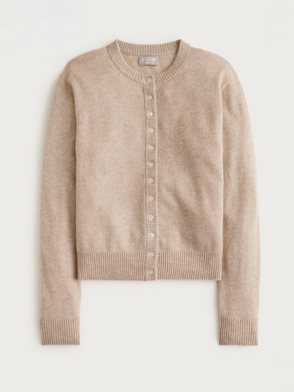 NWT! J. CREW Women’s Perfect Cashmere Cardigan in Heather Stone, Size Small - Picture 15 of 15
